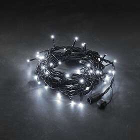 Konstsmide 4850-207 Ljusslinga svart mjuk kabel, 50 LED Vita
