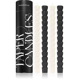 Paddywax Taper Black & White Taper Candles 4x24.89cm