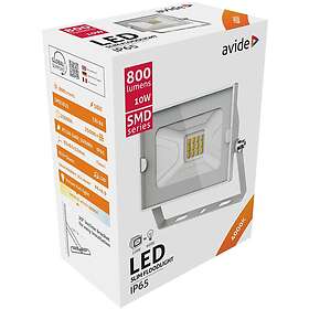 Avide Lightning LED Strålkastare Slim 10W Neutralvit 4000K Vit