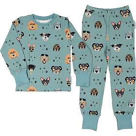 Geggamoja Pyjamas tvådelad Bambu Doggy Cool Blå 110/116