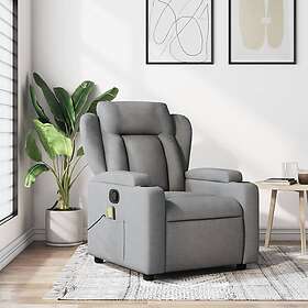 vidaXL Massagefåtölj ljusgrå tyg 372415