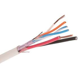 Nexans FLAQQBR Larmkabel 9.5 mm ytterdiameter, vit 1 m, kapad