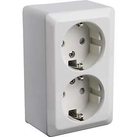 Gelia 4000038372 Vägguttag jordad, 2-vägs