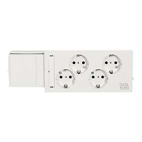 MP bolagen DUCT-4D-3 Vägguttag 4-vägs