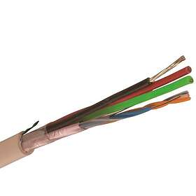 Nexans FLAQQBR Larmkabel 8,5 mm ytterdiameter, vit 500 m, trumma