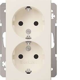 Hager 47851606 Vägguttagsinsats 2-vägs, delad brunn, för apparatdosa Antracit