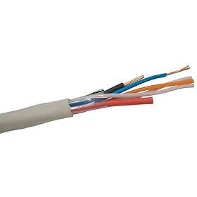 Nexans FLQQBR Larmkabel 7,5 mm ytterdiameter, vit 1 m, kapad