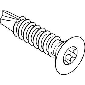 Reyher 075040190063050 Plåtskruv T30, försänkt, DIN7504P 6.3x50 mm, 250-pack