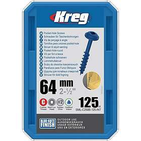 Kreg SML-C250B-125-INT Skruv 64 mm Ø, Blue-Kote, 125-pack