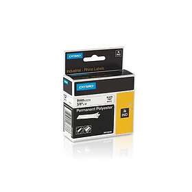 Dymo Tape Rhinopro Permanent Polyester 9mm Sort/vit