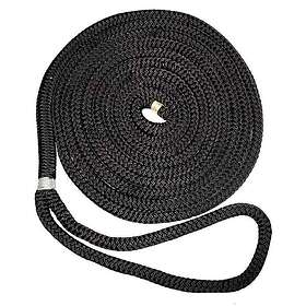 New England Ropes 7.6 M Double Braided Dock Rope Svart 9.5 mm