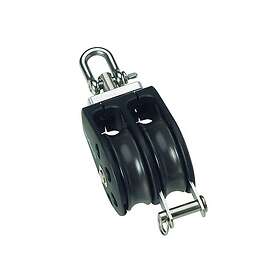 Barton Marine 385kg 10 Mm Double Swivel Pulley With Rope Support Silver 45 x 127 mm