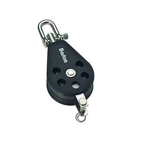 Barton Marine 350kg 8 Mm Single Swivel Pulley With Rope Support Silver 30 x 96 mm