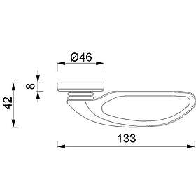 Foresti &amp; Suardi & 5050077 Chrome Plated Brass Handlebar Silver 133 mm