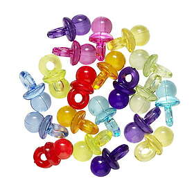 Panduro Hobby 20 färgglada nappar som blir söta pärlor, hängen & charms – Ø10 mm, längd 19 mm