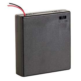 AA Batterihållare med switch för 4x