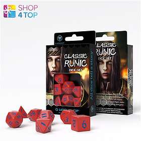 Classic Runic Dice Set Red/Blue