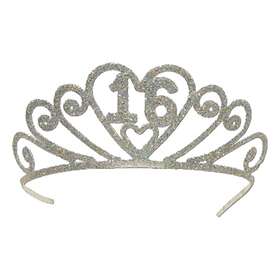 Glittertiara med Siffror 16