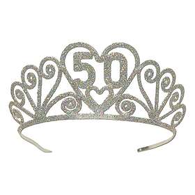 Glittertiara med Siffror 50