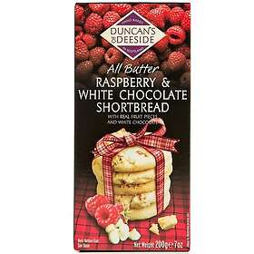 Duncan's Shortbread Hallon & Vit Choklad 200g