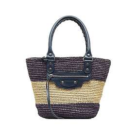 Balenciaga Motocross Classic Raffia Panier Handbag