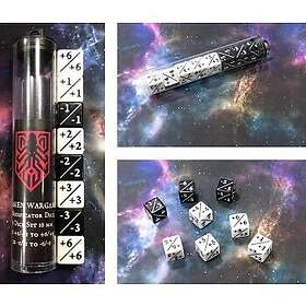 Kraken Wargames Dice Positive/Negative D6 Dice 16 mm (8 Dice in Tube)