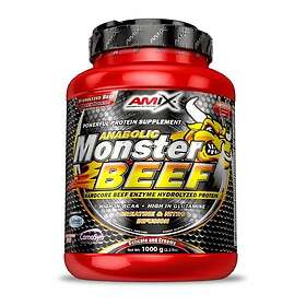 Amix Monster Beef 1kg Protein Strawberry & Banana Röd