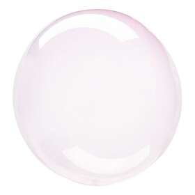 Crystal Folieballong Clearz Rund Ljusrosa Liten