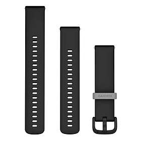 Garmin quick release svart silikon armband 20 mm