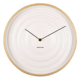 Karlsson väggklocka Scandi Ribble matt white wood case KA5881WH