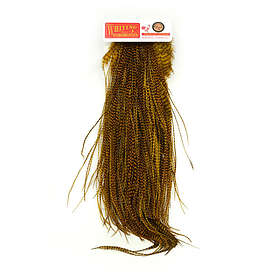 Whiting Bronze Saddle White dyed Dark Dun
