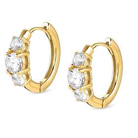 Nomination Color Wave yellow gold hoops 149822/012
