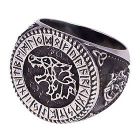 Northern Viking Jewelry Fenrir Rune ring NVJSO028_22.5mm