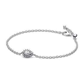 Pandora Timeless Sparkling Pear Halo Sterling silver armband 593001C01-18