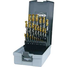 Ruko 2501215TRO HSS-G Spiralborrsats 25 delar 1 mm, 1,5 2 2,5 3 3,5 4 4,5 5 5,5 6 6,5 7 7,5 8 8,5 9