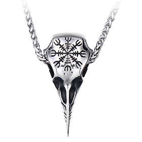 Varia Design Munin Aegishjalmur halsband silver