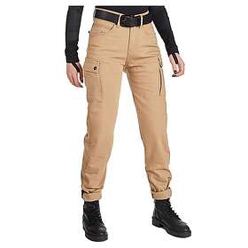 Pando Moto Mila Cargo Jeans Beige 32 30 Kvinna