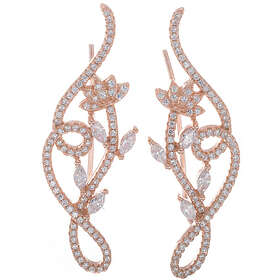 Silver Bar Blommor helixörhängen guldpläterad 42 mm 7325