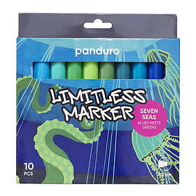 Set Limitless Markers Seven Seas Highlighter Blå & Grön 10-pack