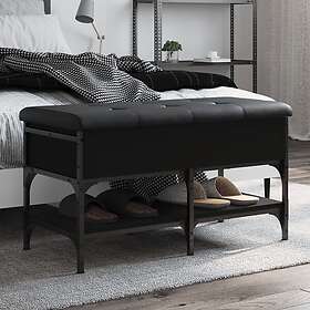 vidaXL Skobänk svart 82x42x45 cm konstruerat trä 835192