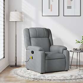 vidaXL Massagefåtölj ljusgrå tyg 373548