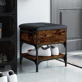 vidaXL Skobänk rökfärgad ek 42x42x45 cm konstruerat trä 835184