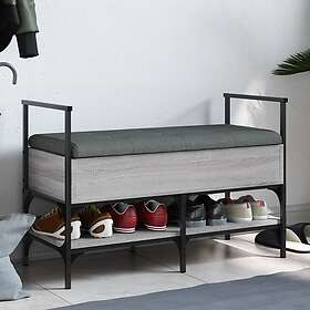 vidaXL Skobänk grå sonoma 85.5x42x57.5 cm konstruerat trä 835232