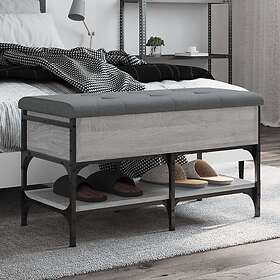vidaXL Skobänk grå sonoma 82x42x45 cm konstruerat trä 835195
