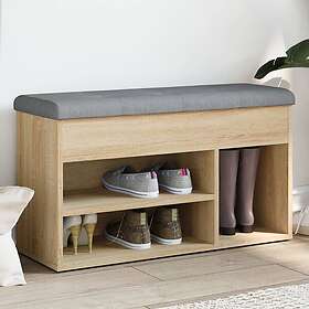 vidaXL Skobänk sonoma-ek 82x32x45.5 cm konstruerat trä 835028