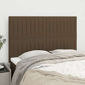 vidaXL Huvudgavlar 4 st mörkbrun 72x5x78/88 cm tyg 3116571