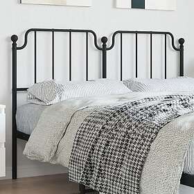 vidaXL Huvudgavel metall svart 135 cm 373919