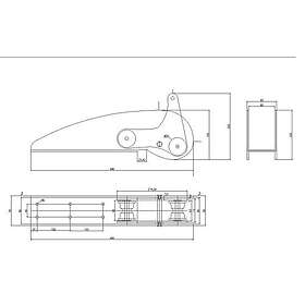 1852 Marine Quality Ankarrulle AISI 316 max 20kg Ankare l-495 mm