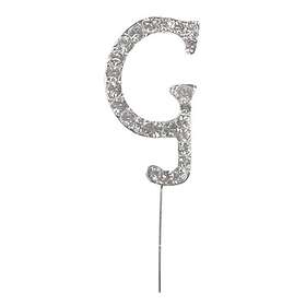 Diamant Tårtdekoration Bokstav i Metall Bokstav G