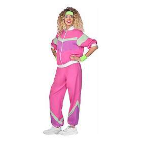 80-tals Joggingdress Rosa Maskeraddräkt X-Large